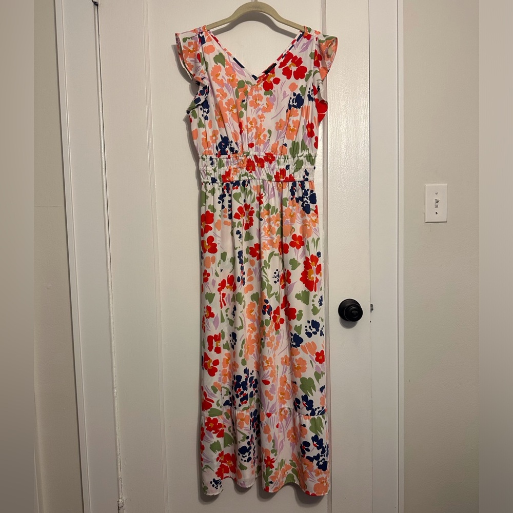 Ann Taylor Factory Floral Print Maxi Dress